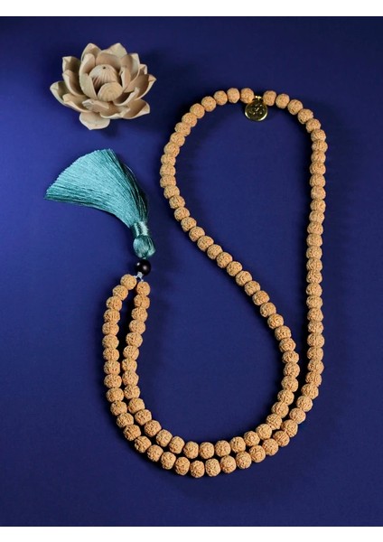 No.1 Boyutu Tespih 108 Boncuk Kolye Vajra Bodhi, 9mm Rudraksha Boncuklu Japamala Kolye Püskül, Meditasyon Yoga Nimet Takı (Yurt Dışından)
