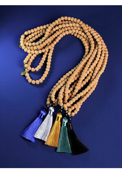 No.1 Boyutu Tespih 108 Boncuk Kolye Vajra Bodhi, 9mm Rudraksha Boncuklu Japamala Kolye Püskül, Meditasyon Yoga Nimet Takı (Yurt Dışından) fiyatları