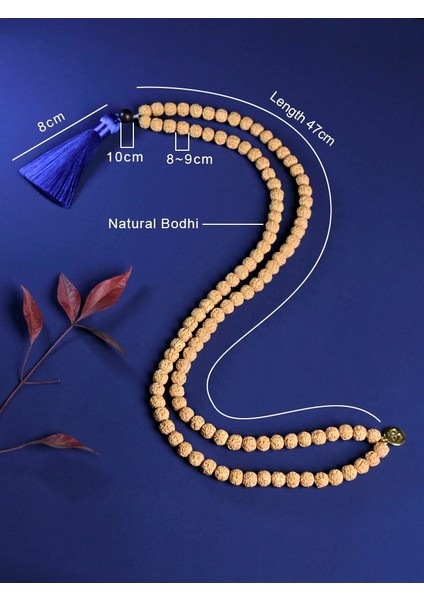 No.1 Boyutu Tespih 108 Boncuk Kolye Vajra Bodhi, 9mm Rudraksha Boncuklu Japamala Kolye Püskül, Meditasyon Yoga Nimet Takı (Yurt Dışından) modelleri