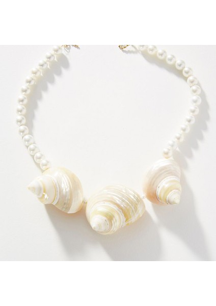 No.6 Boyutu Yaz Bohem Eliou Oceana El Kablolu Cowrie Kabuk Kolye Gaıa Tazıa Tatlı Su Incileri Kolye Kadın Takı Kolye Hediyeler (Yurt Dışından)
