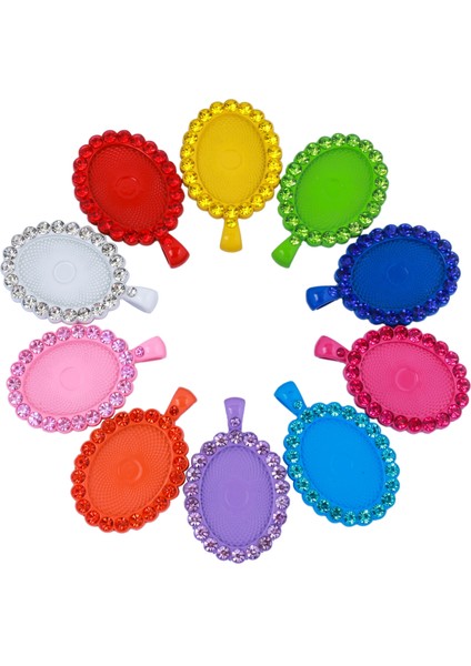 Çok Renkli Lot Oval Tepsi Takılar Çerçeve Kolye Ayarı Dıy Yapımı Için Kolye Bilezik Anahtarlık Takı TYR028 (Yurt Dışından)