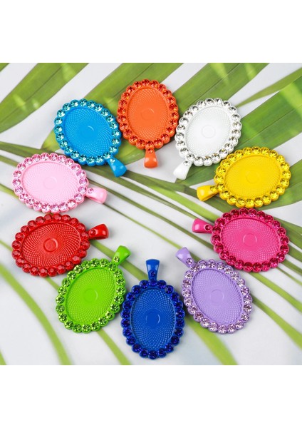Çok Renkli Lot Oval Tepsi Takılar Çerçeve Kolye Ayarı Dıy Yapımı Için Kolye Bilezik Anahtarlık Takı TYR028 (Yurt Dışından) modelleri