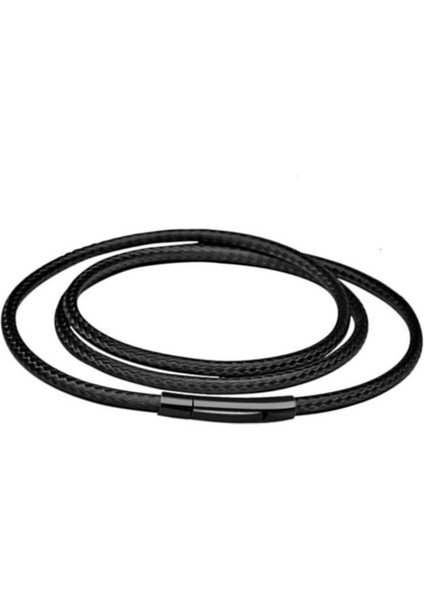 50CM Tarzı KAHVE2MM Ens Bayan Siyah Örgülü Deri Kordon Paslanmaz Çelik Güvenli Toka Zincir Kolye Kolye Dıy Takı Için 60 cm 70 cm (Yurt Dışından) indirimleri