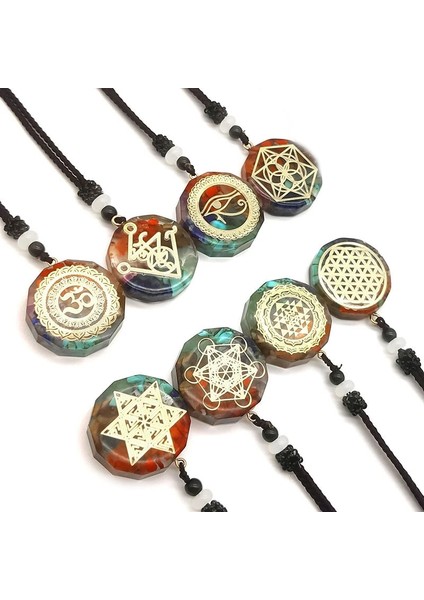 65CM Tarzı No.17 Boyutu Doğal Kristal Kolye Meditasyon Enerji Taş Kehanet Muska Yuvarlak Kazak Zincir Kolye Kadın Hediye Iyi Arkadaşlara (Yurt Dışından)