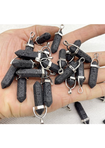 No.11 Doğal Taş Taş Lapis Opal Kristal Kuvars Altıgen Sarkaç Reiki Charm Sarkaç Kolye Dıy Takı Yapımı Kolye (Yurt Dışından)
