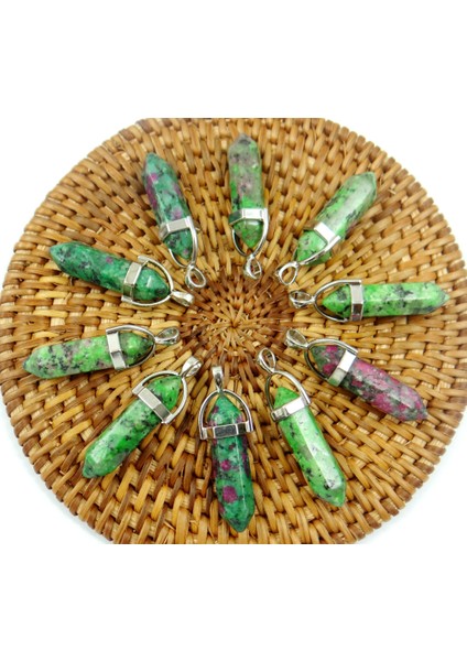 No.11 Doğal Taş Taş Lapis Opal Kristal Kuvars Altıgen Sarkaç Reiki Charm Sarkaç Kolye Dıy Takı Yapımı Kolye (Yurt Dışından)