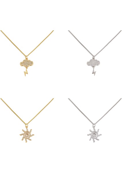 DZ59-GÜMÜŞ Kadınlar Için Takı Kaplamalı Zirkon Pandent Toka Ay Yıldız Klavikula Zincirler Kolye Seti Pirinç Charms Aksesuarları Ücretsiz G Öğe (Yurt Dışından) indirimleri