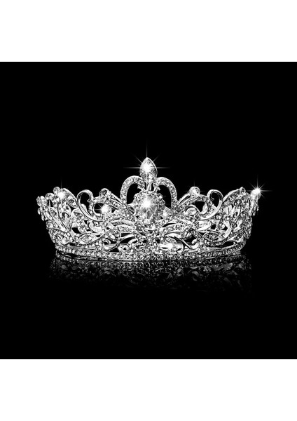 Beyaz Düğün Gelin Pageant Kral Taç Tiara Rhinestone Diamante Başlığı Takı R7RF (Yurt Dışından)