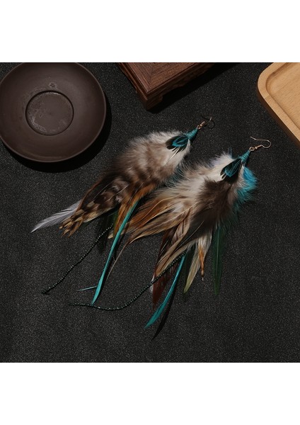 YU10 Boho Saçaklı Tüy Uzun Dream Catcher Damla Küpe Takıkadın Saçaklı Küpelerboncuk Vintage Takımodern Kadın Küpeleri (Yurt Dışından) fiyatları