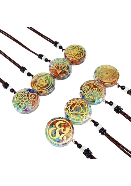 65CM Tarzı No.8 Boyutu 7 Çakra Yoga Meditasyon Yuvarlak Enerji Kolye Muska Takı Kadın Hediyeler Doğal Kristal Çakıl Kehanet Kolye Kazak Zinciri (Yurt Dışından) fırsatları