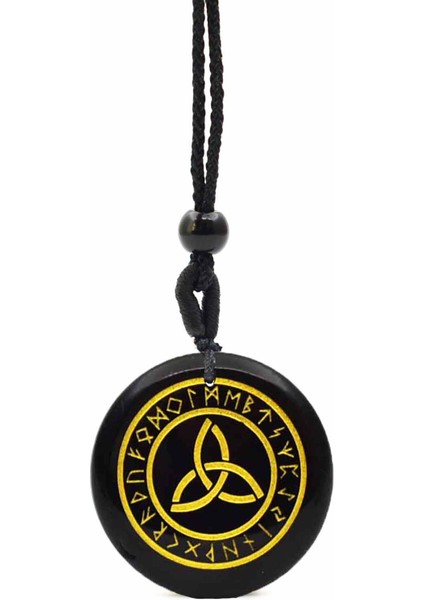 Hiçbiri Doğal Obsidyen Kolye Kolye Hayat Çiçeği Sihirli Daire Kehanet Sri Yantra Triqueta Metatrone Küpü Çok Boyutlu (Yurt Dışından)