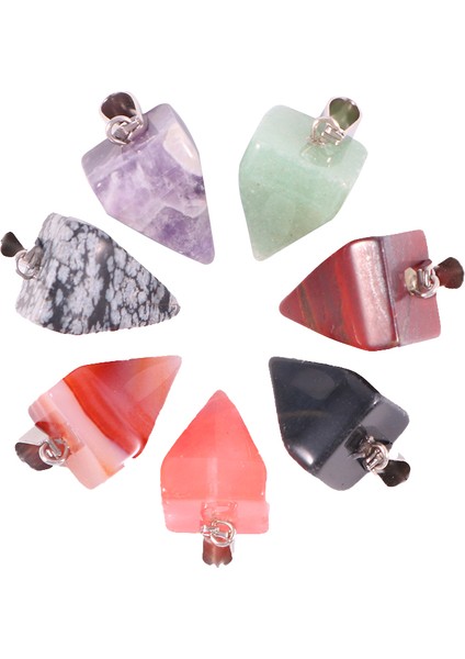 13X18MM.. Lot Doğal Taş Ay Kolye Charms Kolye Takı Yapımı Için Mix Kalp Yıldız Çapraz Ayağı Taş Hediyeler (Yurt Dışından)