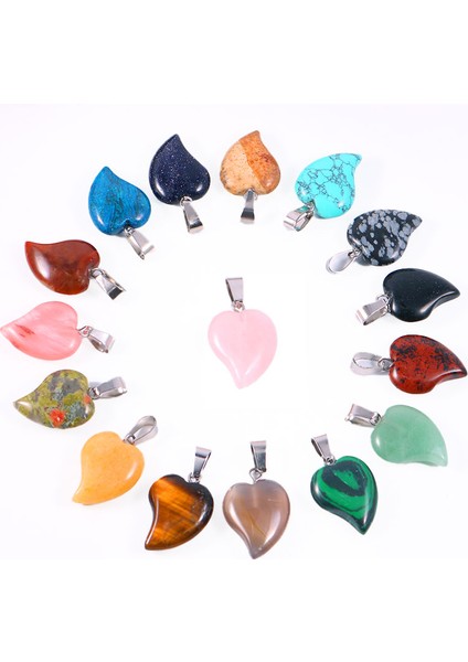 13X18MM.. Lot Doğal Taş Ay Kolye Charms Kolye Takı Yapımı Için Mix Kalp Yıldız Çapraz Ayağı Taş Hediyeler (Yurt Dışından) fırsatları