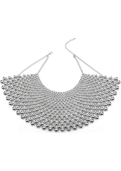 45CM Tarzı Gümüş Liffly Hint Takı Tasarım Afrika Önlük Tork Chokers Kolye Kadınlar Için Bildirimi Metal Punk Yaka Kolye (Yurt Dışından) fırsatları