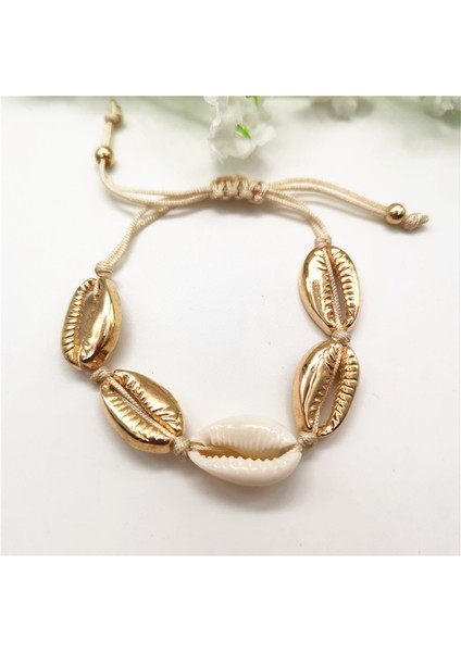 Altın Lüks Altın Gümüş Renk Cowrie Kabuk Gerdanlık Kolye Wome Için Moda Takı Boncuk Halat Zincir Kolye Bildirimi Collier (Yurt Dışından) modelleri