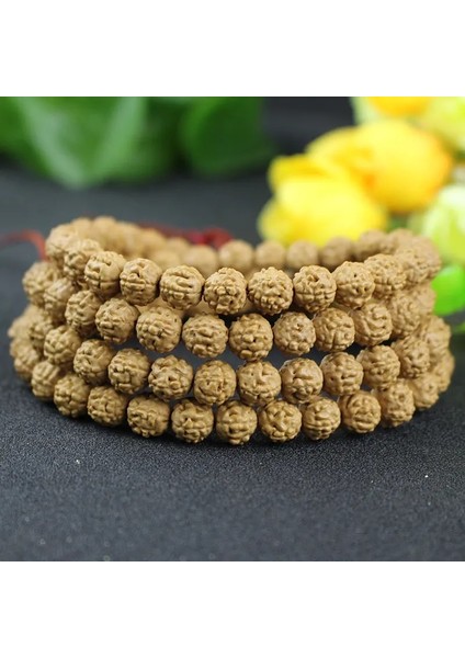 9 mm Tibet Buda Vajra Bod Boncuk Et Dolu Beş Yapraklı Zerdeçal Cilt Namaz Boncuk Mala Kolye (Yurt Dışından)