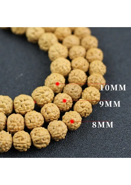 9 mm Tibet Buda Vajra Bod Boncuk Et Dolu Beş Yapraklı Zerdeçal Cilt Namaz Boncuk Mala Kolye (Yurt Dışından)