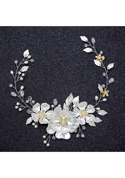 C Gelin Düğün Saç Aksesuarları Kristal Inci Bantlar Saç Vine Saç Süsleri Gelin Nedime Headdress Hairband Takı (Yurt Dışından) fırsatları