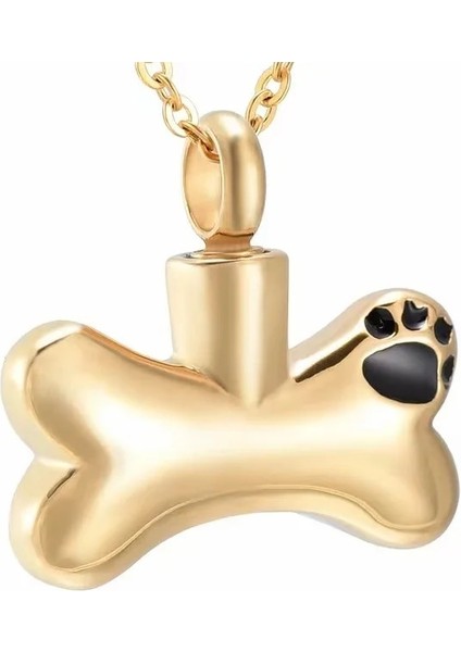 Altın Yüksek Li Paslanmaz Çelik Kemik Baskı Köpek Paw Kolye Pet Küçük Urn Kremasyon Külleri Hatıra Takı (Yurt Dışından)
