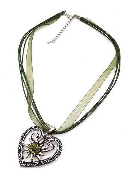 Pembe Yeni Vintage Kalp Edelweiss Çiçek Kolye Organze Kurdele Halat Zincir Kolye Kadın Dirndl Oktoberfest Takı (Yurt Dışından) indirimleri