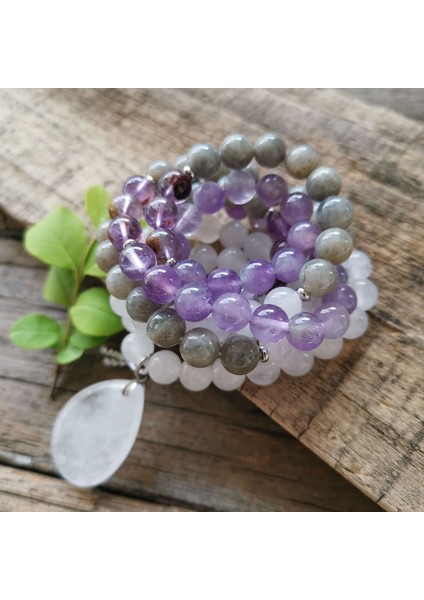Kolye 8mm Ametist Labradorit Lodolit Taş Boncuk, Kristal Kolye, Dua Bileklik, Güçlü Kolye, Yoga Kolye, Meditasyon Boncuk (Yurt Dışından) fırsatları