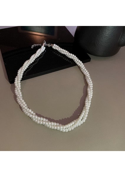 C Moda El Yapımı Boncuklu Beyaz Simüle Inci Chokers Kadınlar Için Kolye Ol Tarzı Trendy Bildirimi Collier De Perles Vintage (Yurt Dışından)