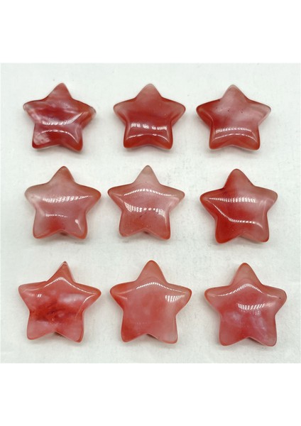 No.28 Doğal Taş Taş Kuvars Kristal Pentagram Beş Köşeli Yıldız Şekli Diy Takı Yapımı Için Hiçbir Delik Ev Dekor Aksesuarla (Yurt Dışından)
