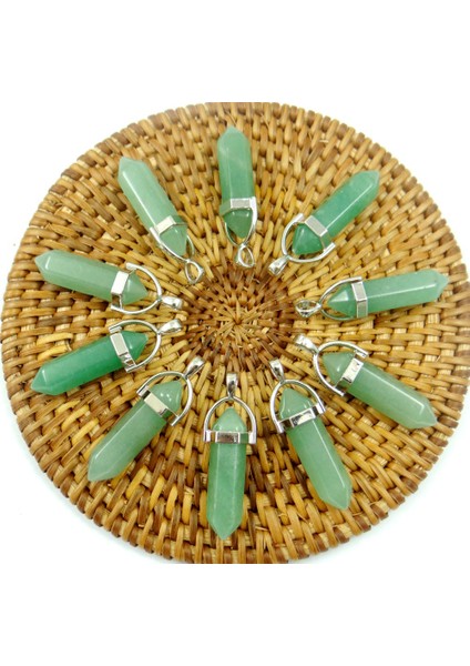 Aventurin Doğal Taş Taş Lapis Opal Kristal Kuvars Altıgen Sarkaç Reiki Charm Sarkaç Kolye Dıy Takı Yapımı Kolye (Yurt Dışından)
