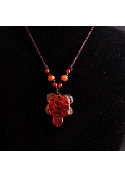 Carnelian 1 Adet Oyma Kaplumbağa Taş Kolye Oniks Pembe Kuvars Doğal Taş Boncuk Enerji Kadın Kolye Kadın Takı Droupliers (Yurt Dışından) indirimleri