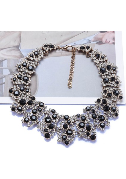 Inci 2023 Moda Sahte Inciler Büyük Yaka Bildirimi Gerdanlık Kolye Kadın Hint Etrystal Rhinestone Büyük Önlük Kolye Takı (Yurt Dışından) fiyatları