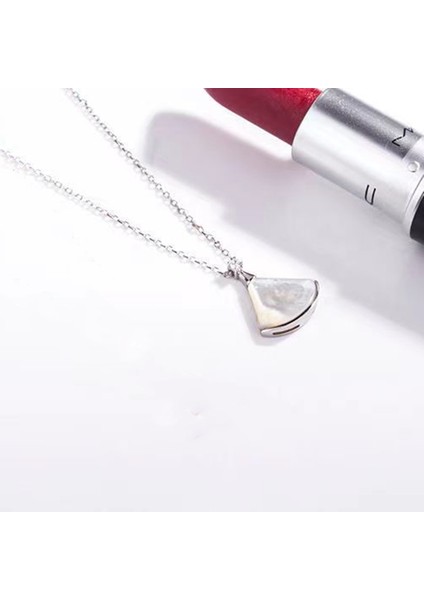 N06 Gül Altın Kaplama Küçük Etek Kolye Fan Kolye Kolye Kadın Glamour Moda Lüks Takı Hediye (Yurt Dışından)