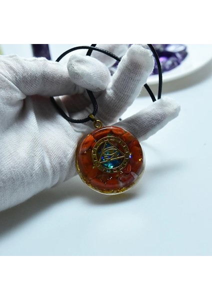 Orgon Doğal Kristal Çakra Horus Göz Her Şeyi Gören Gözler Orgonit Enerji Kolye Reiki Şifa Emf Koruma Kristal Kolye Kadın Erkek (Yurt Dışından)