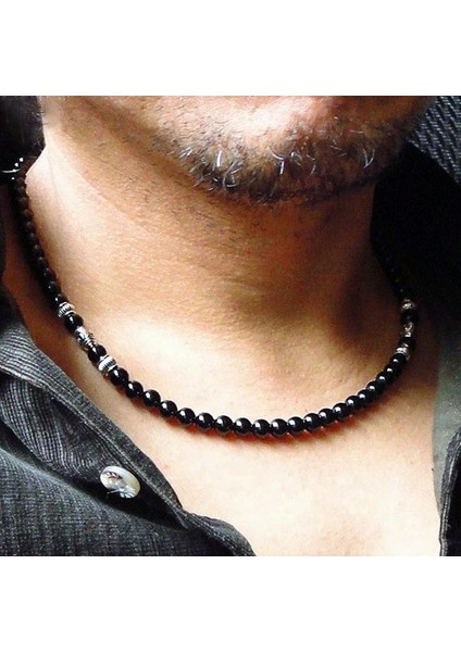 A--17 Erkek Kolye, Mavi Yeşil Manyezit, Kan Taşı, Resim Jasper, Taşlı Boncuk Kolye, Gerdanlık, Erkek Günlük Takılar (Yurt Dışından) fiyatları