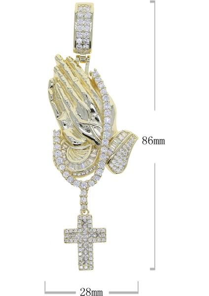 N822-ALTIN En Li Hip Hop Erkekler Kolye Koleksiyonu Çeşitli Tasarım Tam Kaplamalı 5A Cz Buzlu Out Bling Iki Ton Altın Renk Kaya Punk Kolye (Yurt Dışından)