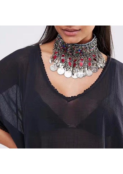 NAP1003 Ztech Yaka Sikke Kolye ve Kolye Vintage Kristal Maxi Gerdanlık Bildirimi Collier Kadın Boho Büyük Moda Kadın Takı Hediyeler (Yurt Dışından) fırsatları