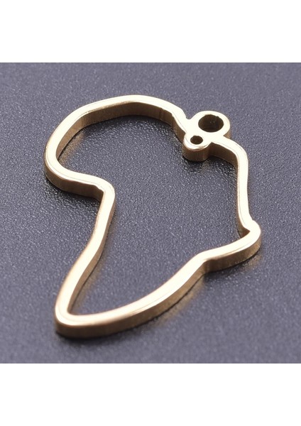 S761-S Lot Paslanmaz Çelik Basit Içi Boş Afrika Harita Charms Kolye Подвеска Diy Kadınlar Için Küpe Takı Yapımı Aksesuarları (Yurt Dışından)