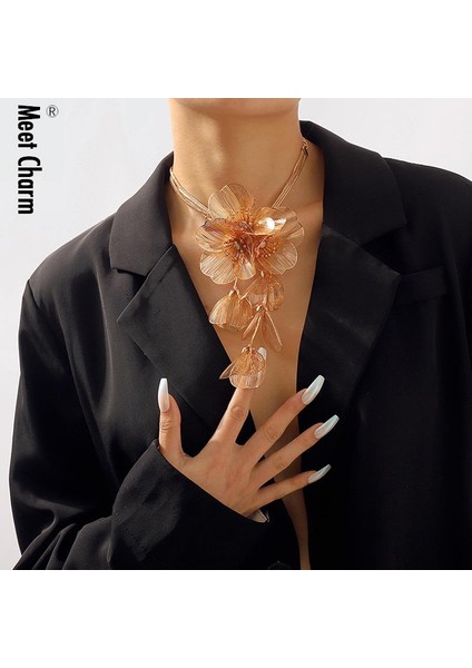 Altın Trendy El Yapımı Bakır Çiçek Kolye Moda Altın Renk Takı Kolye Kadın Aksesuarları Parti Hediyeler Için (Yurt Dışından) fiyatları