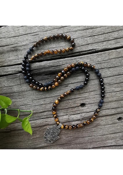 Püskül 8mm Doğal Taş Boncuk, Siyah Oniks, Kaplan Gözü, Koruma, Japamala Setleri, Manevi Takı, Meditasyon, Ilham Verici, 108 Mala Boncuk (Yurt Dışından) fiyatları