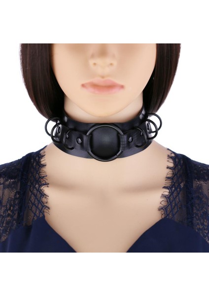 Pembe Goth Siyah Deri Gerdanlık Kolye Yaka Kızlar Için Bayan Gerdanlık Boyun Kemer Kayışı Cosplay Aksesuarları (Yurt Dışından) modelleri