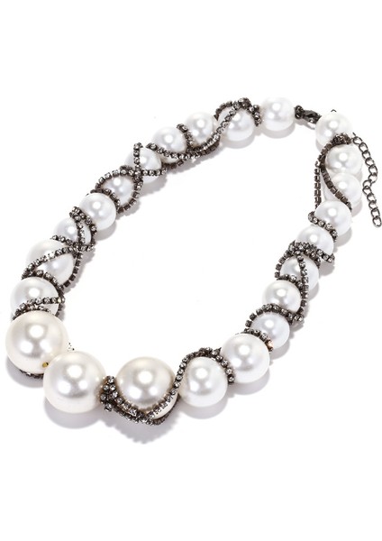 B Zvoijio Abartılı El Dokuma Inci Gerdanlık Kolye Kadın Partisi Için Yeni Trend Takı (Yurt Dışından) indirimleri