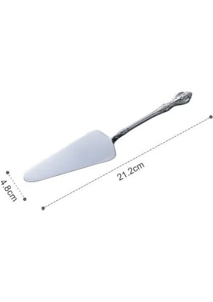 Şerit Tarzı Kabartmalı Saplı Kek Küreği Spatula Paslanmaz Çelik Barbque Retro Ekmek Bıçağı Pizza Bıçağı Için Pişirme Patry Araçları Düğün Hediyesi (Yurt Dışından)