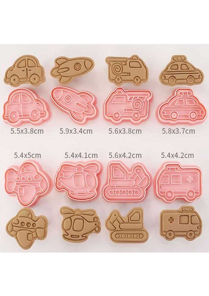 8 Parçalı Set Stili Bisküvi ile Araba Çerez Ulaşım Kesici Bulut Şekerleme Fondan Pasta Kek Araçları Mutfak Aksesuarları Pişirme Için Kalıp (Yurt Dışından)