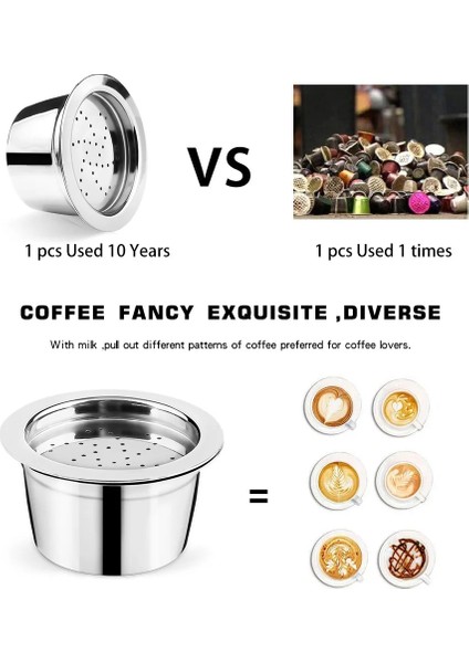 Pembe Tarzı Dolce Gusto Için Nespresso Için Cafissimo Için Doldurulabilir Kahve Kapsülü Tassimo Vıp Için Yeniden Kullanılabilir Plastik Kapsül (Yurt Dışından)