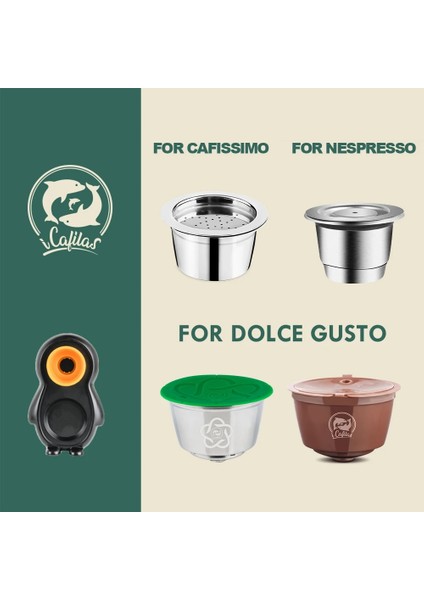Pembe Tarzı Dolce Gusto Için Nespresso Için Cafissimo Için Doldurulabilir Kahve Kapsülü Tassimo Vıp Için Yeniden Kullanılabilir Plastik Kapsül (Yurt Dışından)