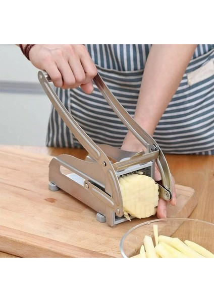 Temel Stil Mutfak Patates Spiral Kesici Paslanmaz Çelik Manuel Kızartma Makinesi Meyve Sebze Parçalayıcı Gıda Dilimleme Dicer Pişirme Gadget Aracı (Yurt Dışından)