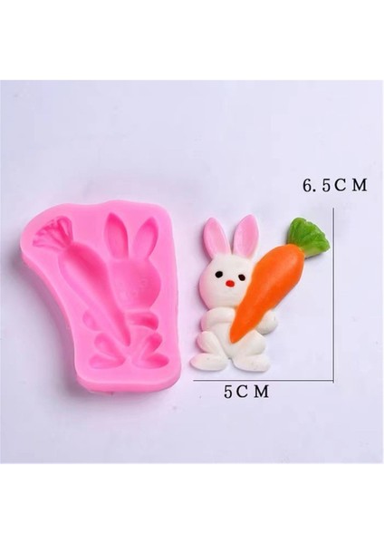 Bir Stil 3D Paskalya Çift Yumurta Tavşan Silikon Kalıp Şeker Çikolata Polimer Kil Kalıpları Bisküvi Kalıbı Tavşan Fondan Kalıp Kek Dekor Araçları (Yurt Dışından)
