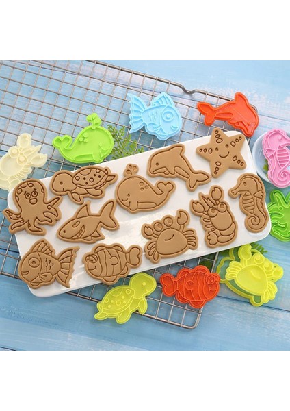 Seaturle Tarzı Ute Okyanus Fondan Kek Kalıbı Bisküvi Çerez Piston Kesiciler Sugarcraft Kek Dekorasyon Araçları (Yurt Dışından) indirimleri