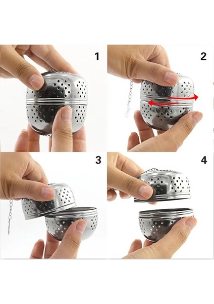 4,5x4,8 Cm'lik Bir Stil Paslanmaz Çelik Baharat Kovası Etkili Çay Sızıntısı Güveç Marine Top Çorbası Yaratıcı Çay Filtresi Ev Çay Süzgeçleri (Yurt Dışından) indirimleri