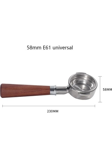 E61-A1 Stili Expobar E61 Portafilter Kahve Makinesi Masif Ahşap Dipsiz Kulp 58MM Evrensel Uygulanabilir Grup Başı Maun Dipsiz (Yurt Dışından)