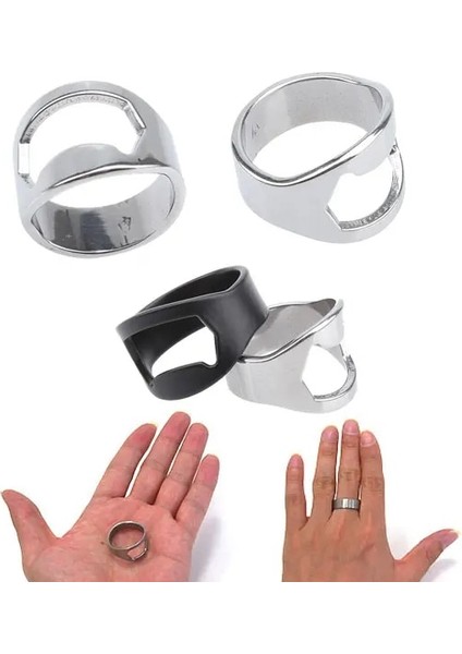 22MM Paslanmaz Çelik Mini Şişe Açacağı Parmak Yüzük Yüzük Şeklinde Şişe Bira Kapağı Açılış Sökücü Mutfak Alet Bar Aksesuarları (Yurt Dışından) fiyatları